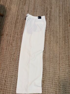 Express Editor Ivory Wide Leg Trousers NWT High Rise Size 2R